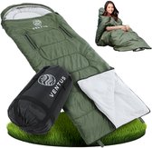 Ventus Comfort Slaapzak - Slaapzakken Volwassenen & Kind - Sleeping Bag - Lichtgewicht - Dekenmodel - 220 x 83 cm - Groen