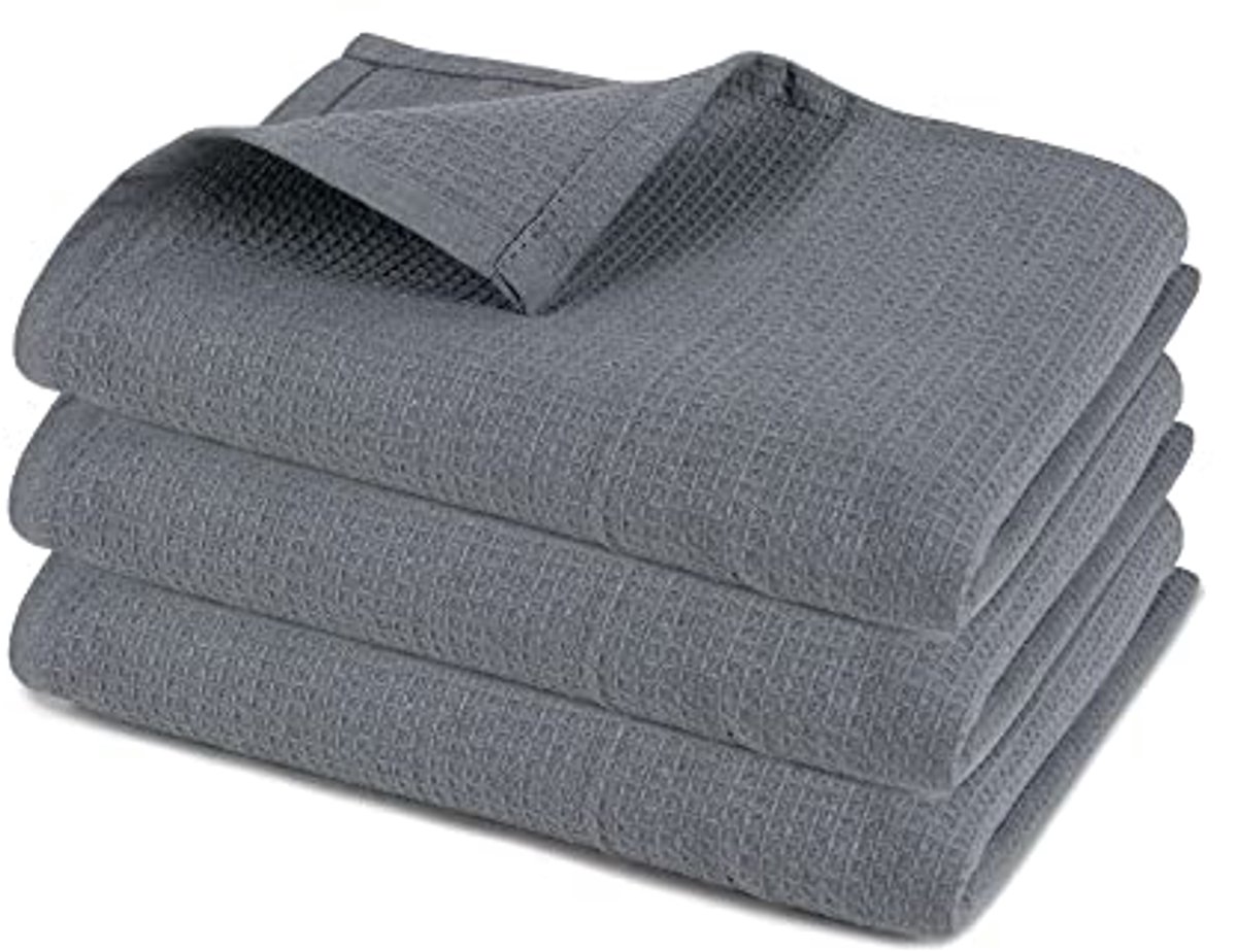 Luxe Wafel Weave Theedoeken - Super Absorberend en Sneldrogend - 45x70 cm (Pack van 3)