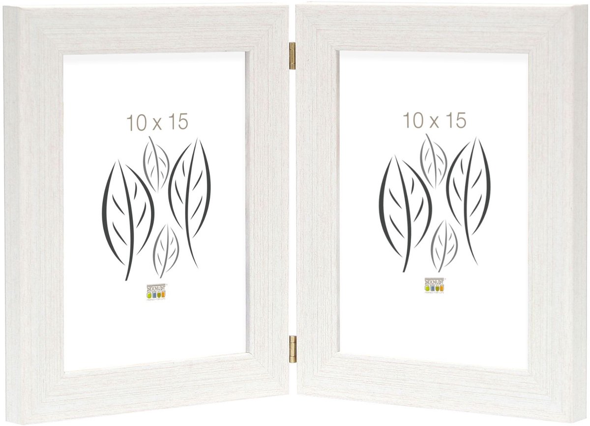 Deknudt Frames fotolijst S41VF1 H2V - wit - tweeluik -  2x 10x15 cm