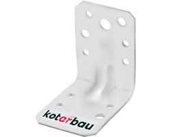 KOTARBAU® Hoekverbinder, Verzinkt Staal, 60 x 60 x 45 mm, Zilver, Hoekanker Met Ril, Zware Hoekverbinding, Hoekijzer, Versterkingshoek, Montagehoek Voor Houtconstructies