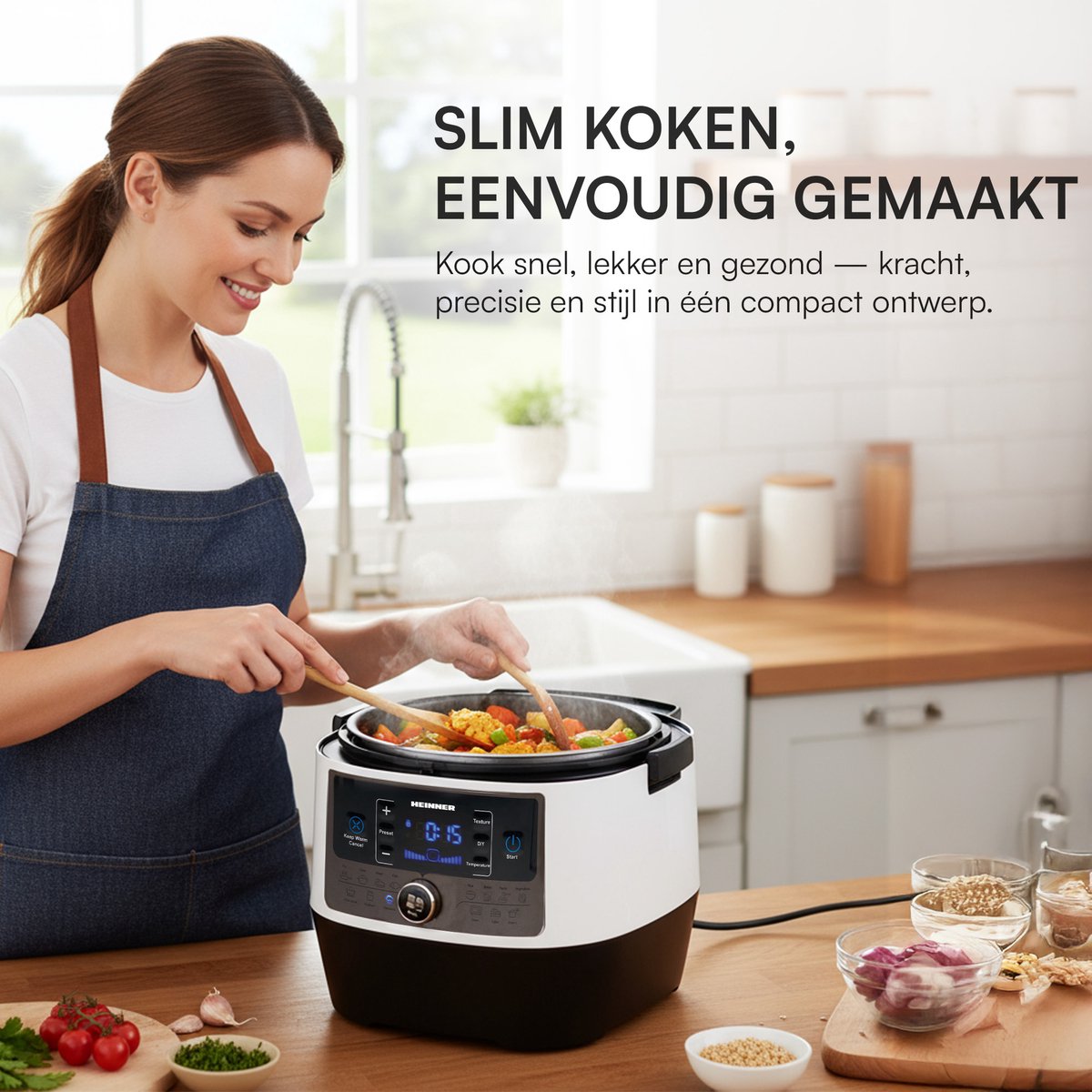 Heinner Multicooker 3,3L met 14 Programma's en LED Display - afbeelding 3