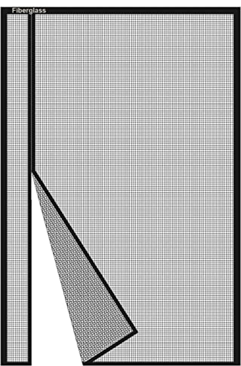 Zij-opening Magnetisch Vliegengordijn Deur 90x210cm - Anti-insect, Automatisch Sluitend, Glasvezel, Zwart