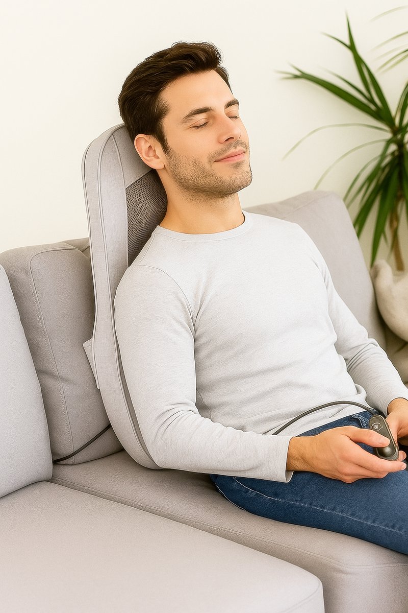 KHYR® Shiatsu Massagekussen met Warmtefunctie Draadloos - afbeelding 2