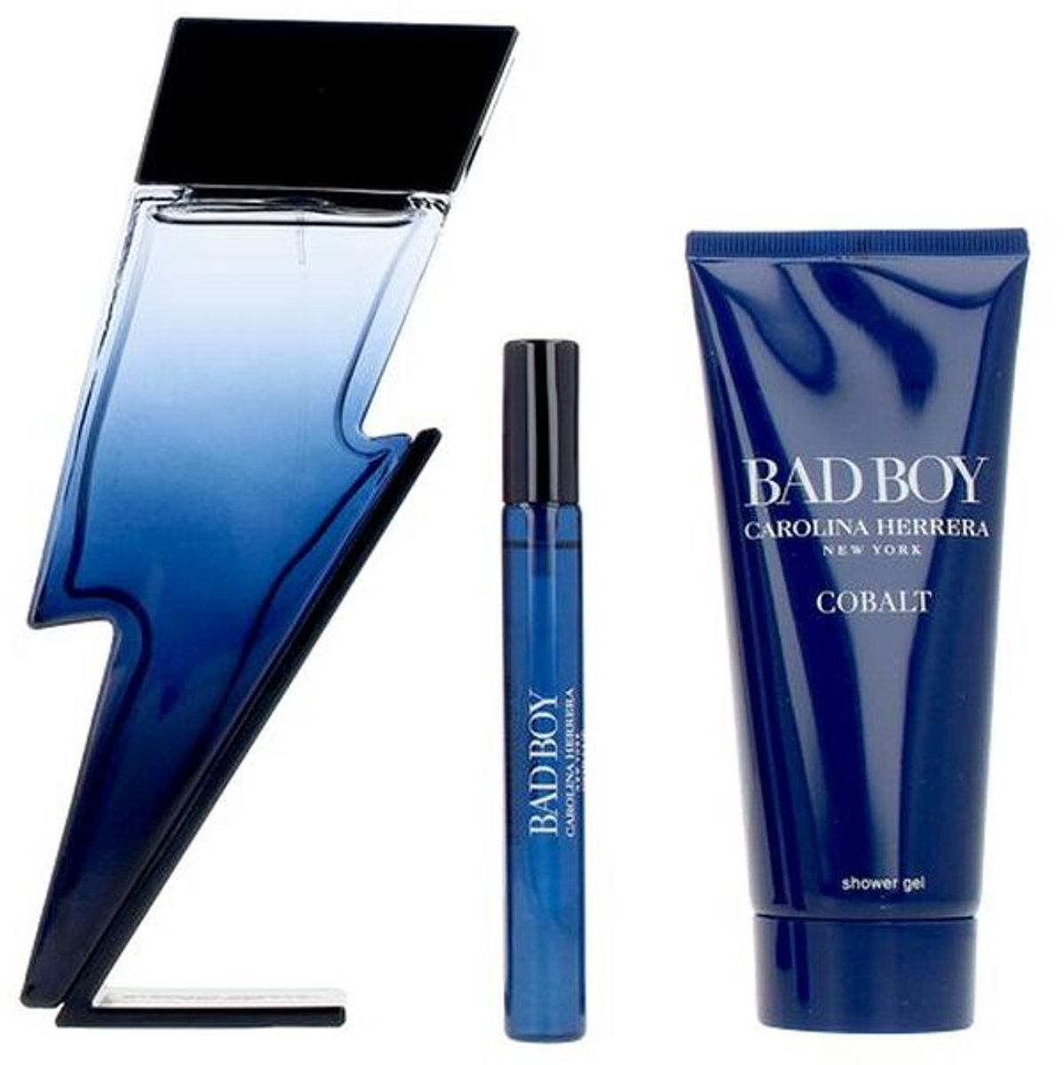 Parfumset voor Heren Carolina Herrera BAD BOY Cobalt 3 Onderdelen