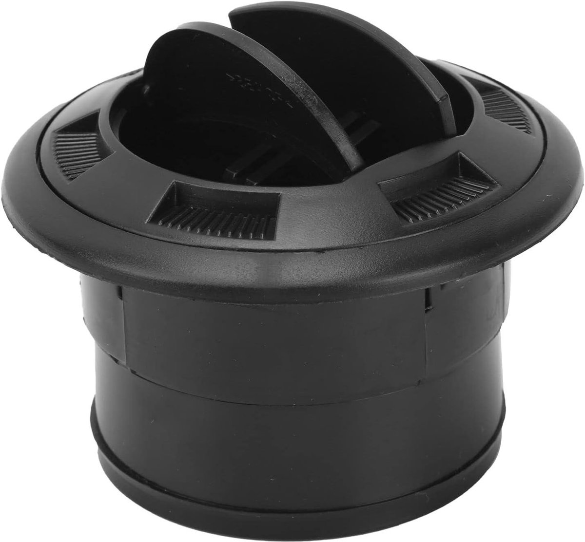 Green Glow - Zwarte Ronde Ventilatie 75mm Verwarmingsventilatie Uitlaat ABS Universeel Voor Bus RV