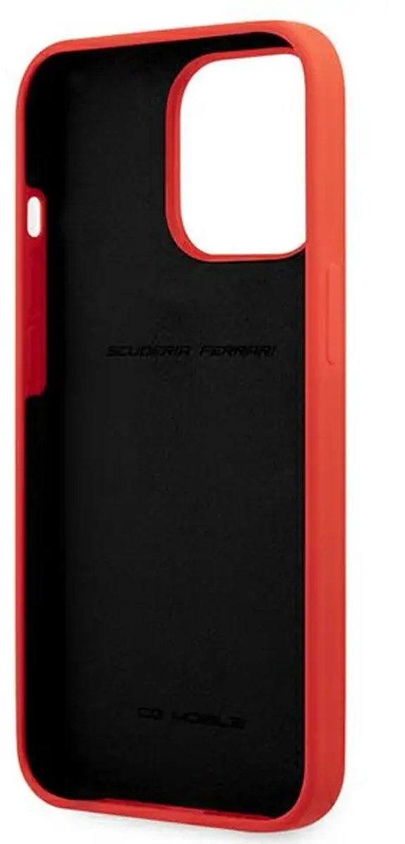 Ferrari Back Cover - iPhone 13 Pro - Rood - Valbescherming - Draadloos Laden van Merkloos — afbeelding 3