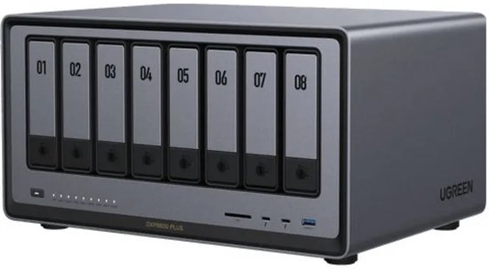 UGREEN NASync DXP8800 Plus – Système NAS 8 baies – Intel Core i5-1235U – 8 Go DDR5 – 2,5 GbE – USB 3.2 – UGOS Pro – Zwart