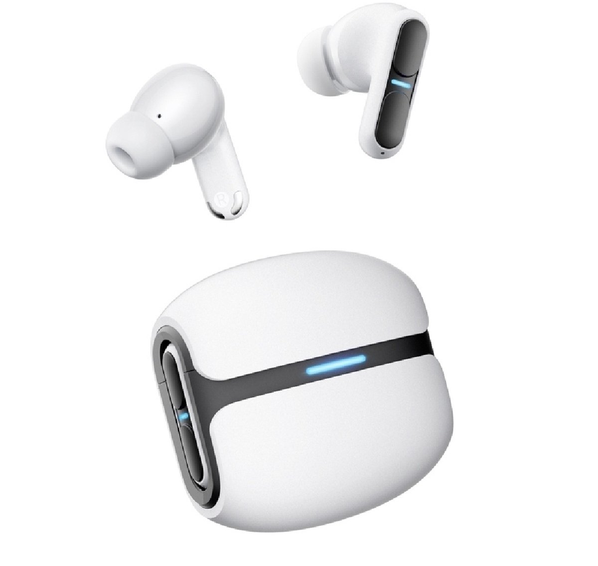 Oordopjes-Draadloze Bluetooth 5.3 - Deep Bass- ENC Noise Cancelling RGB verlichting