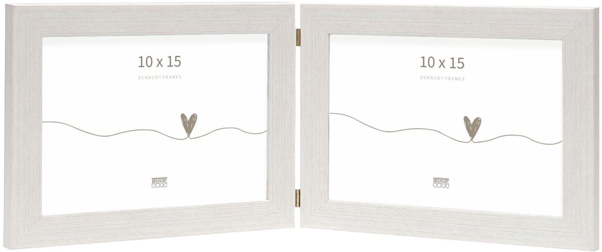 Deknudt Frames fotolijst S41VF1 H2H - wit - tweeluik - 2x 10x15 cm