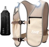 DORNNA Light Edition V1 Hardloopvest voor dames en heren, met 2 drinkflessen 500 ml, hardloopvest, looprugzak, drinkrugzak voor hardlopen (wit, XS-S