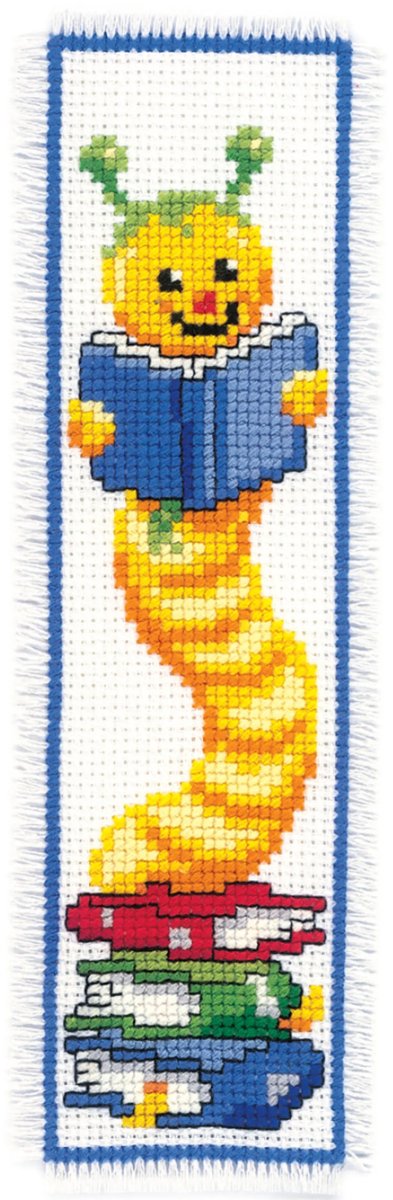 Vervaco - Bladwijzer kit - Boekenworm - PN-0011261 - Borduren - Borduurpakket - Borduurpakket volwassenen - Borduurpakket kind