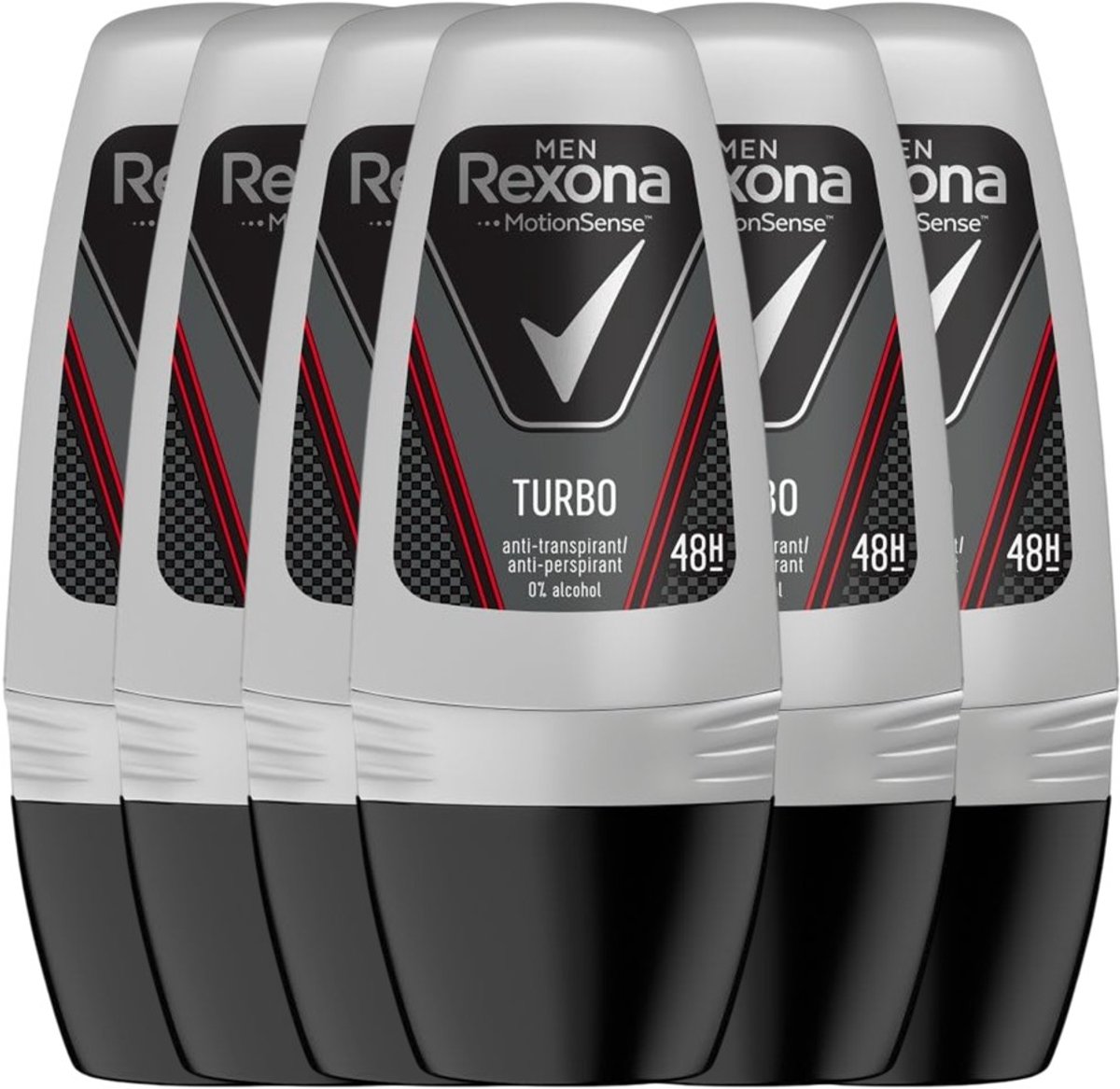 Rexona Men Turbo – Anti-transpirant Roll-on – 6 x 50 ml