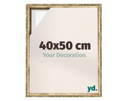 Your Decoration - Baklijst 40x50 cm - Goud Antiek - Baklijst voor Canvas - MDF - Lyon