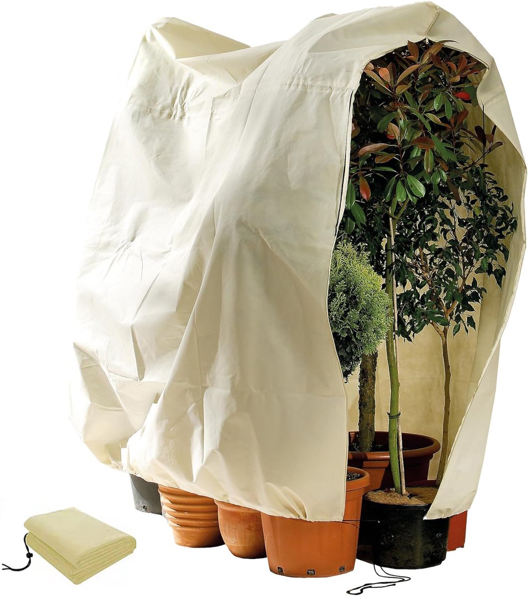 Vliesdoek tegen vorst - Plantenhoes - Winterhoes - Duurzaam - Ritssluiting - UV-doorlatend - Vliesdoek plantenbescherming - Premium Winterhoes Jumbo - Plantenhoes tegen vorst - Vliesdoek - Duurzaam - Ritssluiting - B: 200 x H: 240cm UV-doorlatend