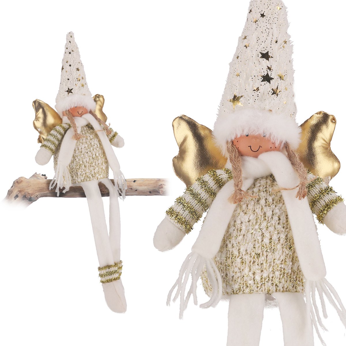 KERSTKABOUTER ENGEL Santa gnoom voor kerst beeldje
