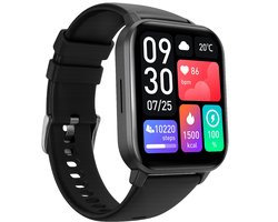Phreeze Smartwatch Dames & Heren - Helder AMOLED Scherm - Met Belfunctie - Hartslagmeter - Stappenteller - Geschikt voor iOS & Android - Zwart