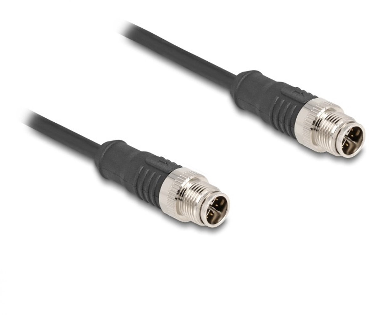 Image of M12 8-pins X-gecodeerde industriële netwerkkabel | CAT5e | PVC | 1 meter