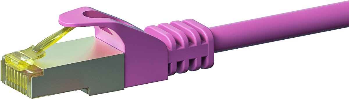 Danicom Cat7 S/FTP (PIMF) patchkabel - 50 meter roze - netwerkkabel - internetkabel - UTP kabel - RJ45 - 10000 mbit/s