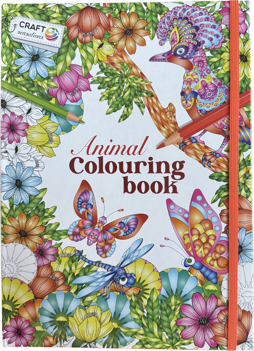 Craft Sensations – Animal Colouring Book – 100 Designs – Dik Papier 200 g/m² – Volwassenen & Tieners