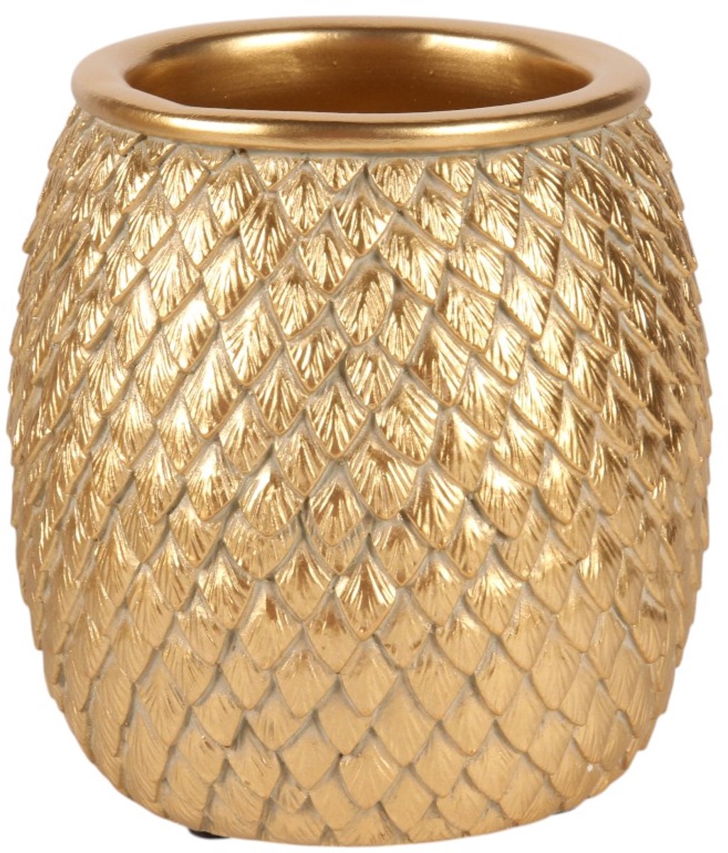 Baroque Vaas - Vaas Schubben 9,5 cm - Goud - Resin - 9.5x9x9 - Polyresin Gold