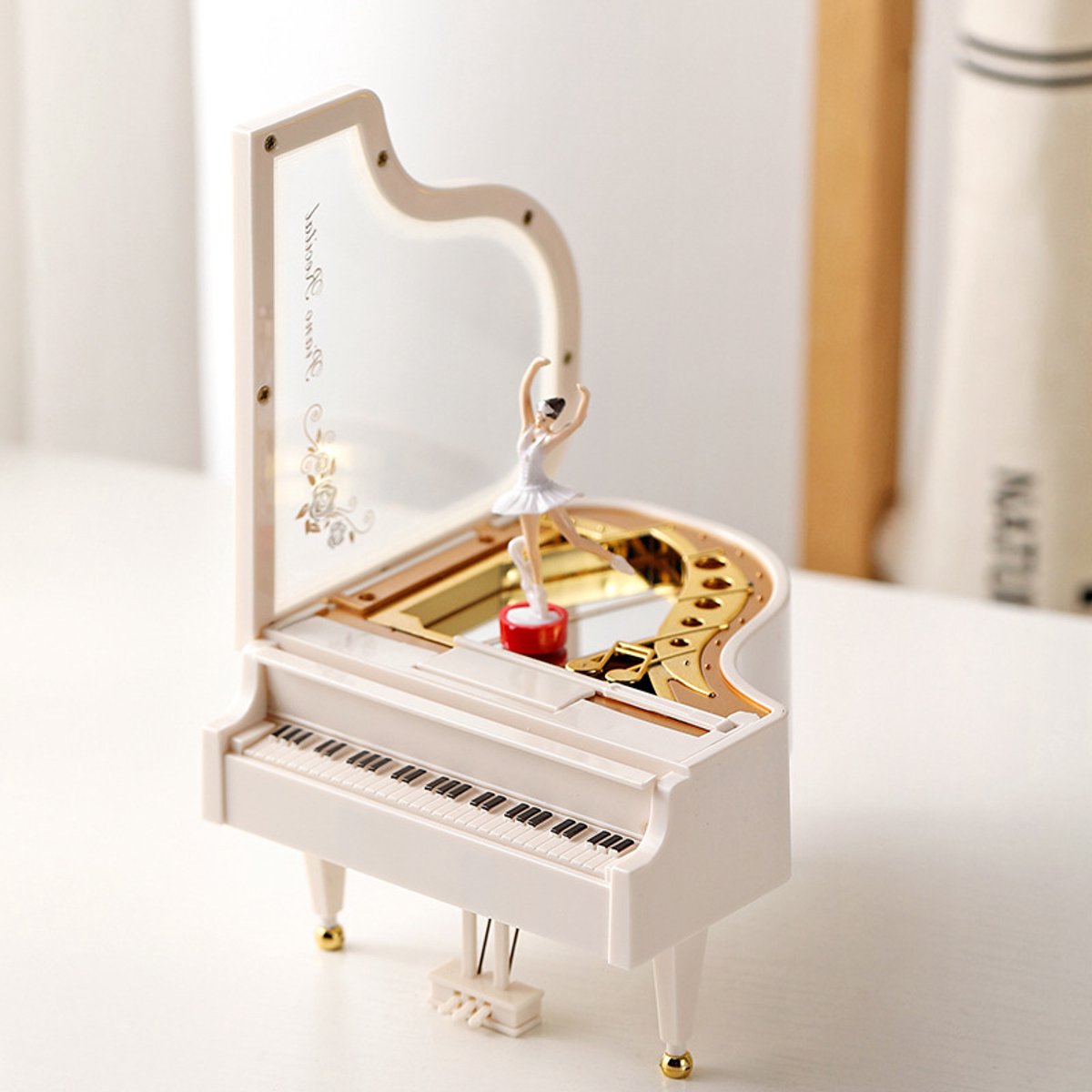 Piano Muziekdoos Serie Opberg Muziekdoos - Wit