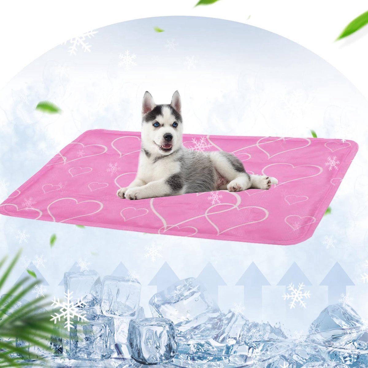 Stunq® Koelmat voor honden, 40 x 50 cm, koelmat voor honden, koeldeken voor honden, koelmat kat, koeldeken voor katten, zelfkoelende kussens, niet-giftige gel, hondenkoeldeken biedt koeling voor honden en
