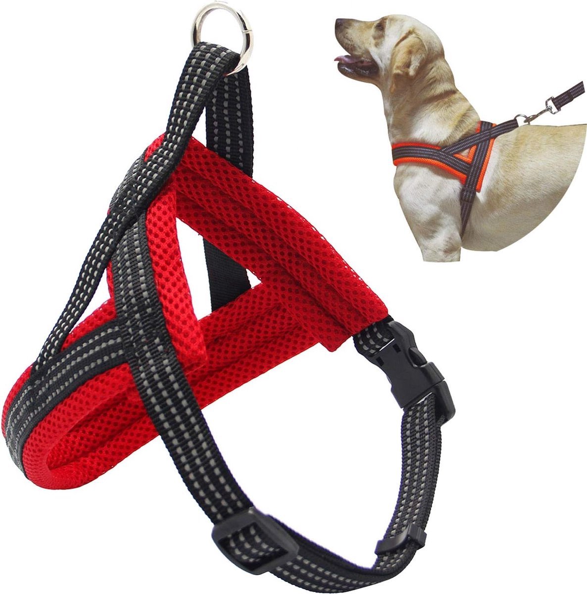 Stunq® Comfortabele en Verstelbare Hondentuig voor Kleine en Middelgrote Honden in 4 Maten