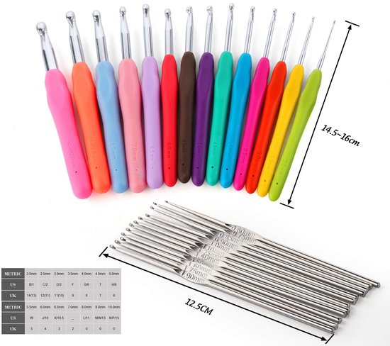 IMPERATORIS® Creative Haakpakket/Haken pakket 65 onderdelen - Inclusief Breinaalden - Voor Volwassenen en Beginners — afbeelding 3