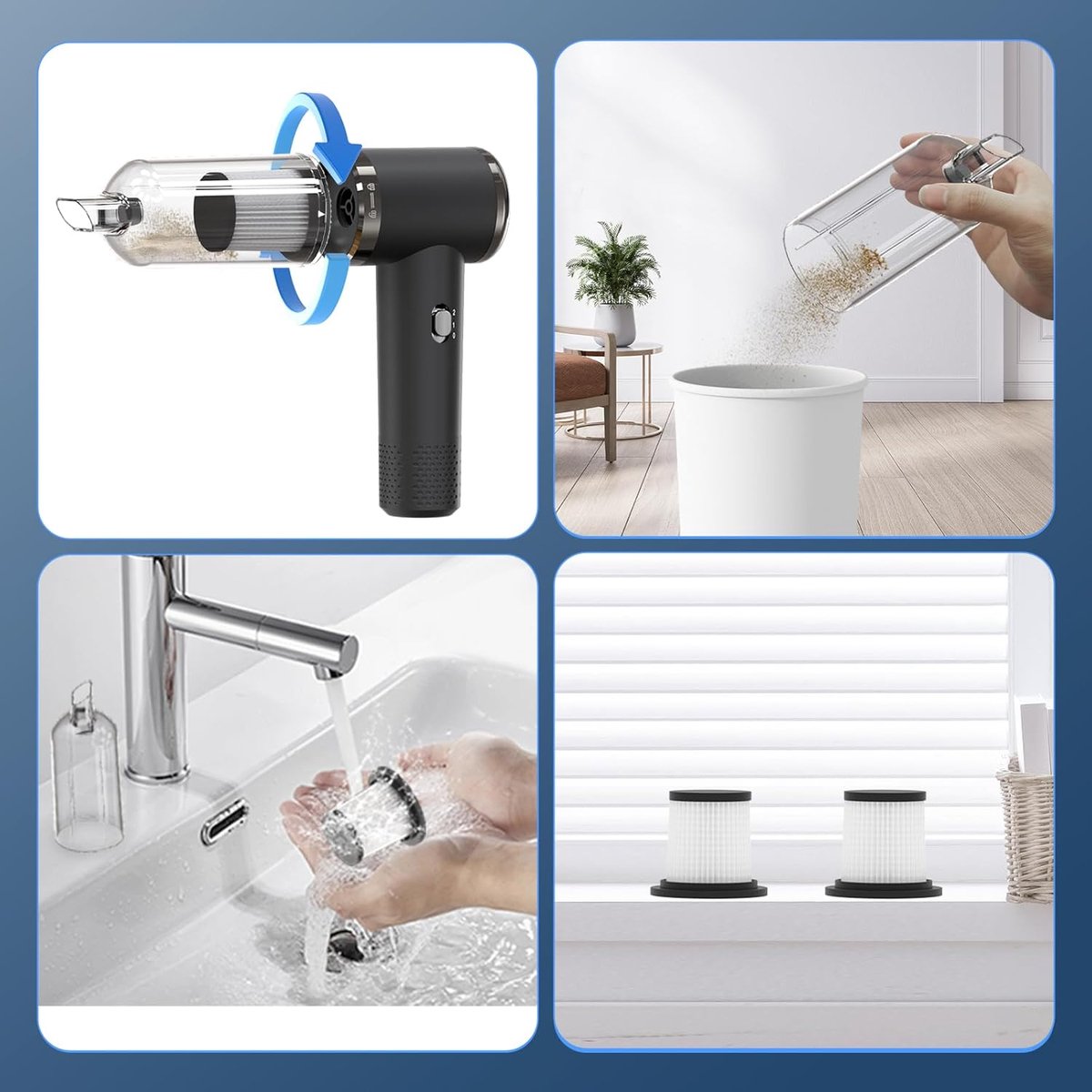 Kruimeldief Draadloos - Auto Stofzuiger - Handstofzuiger - afbeelding 3