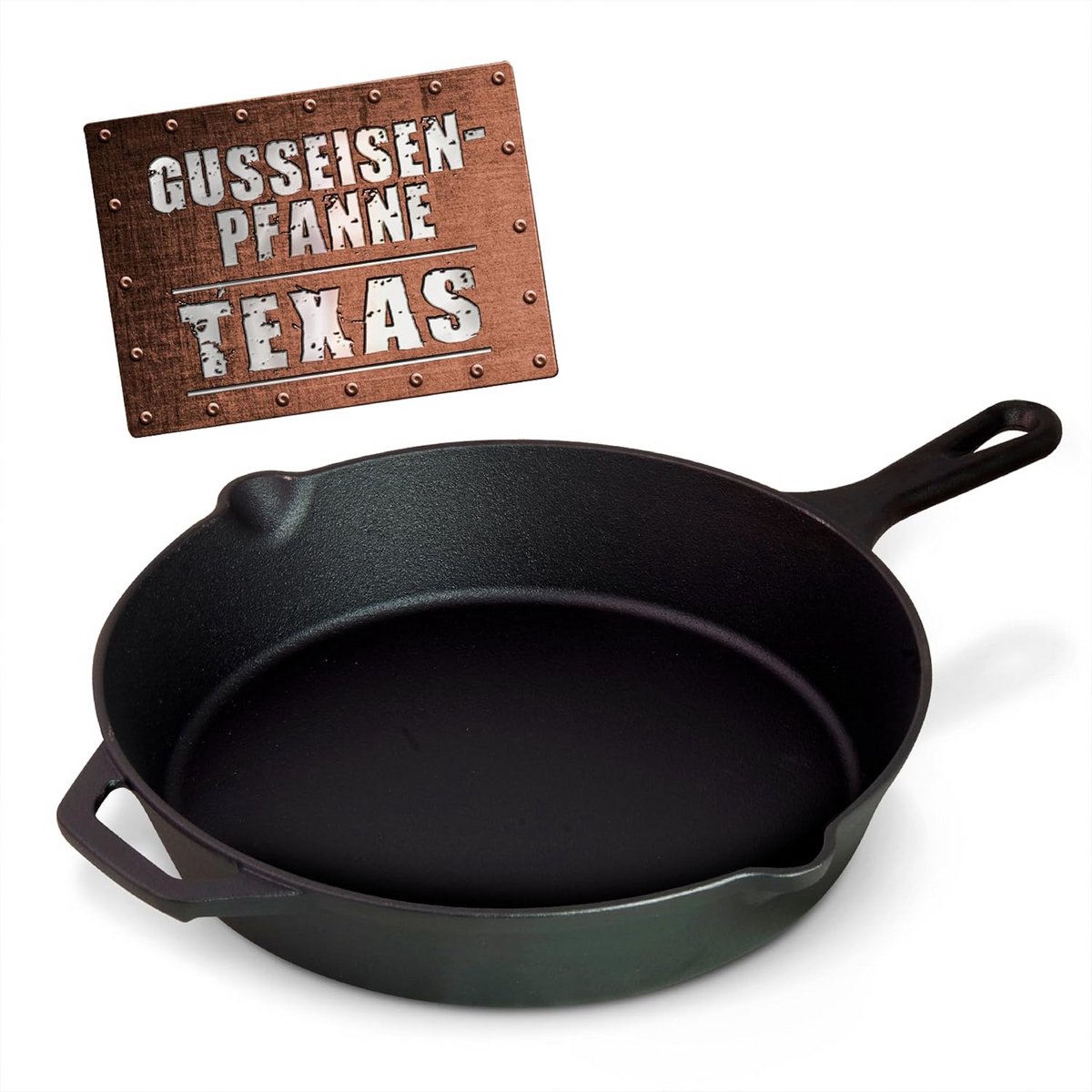 Gietijzeren Koekenpan 24 cm – Ovenschaal & Braadpan voor Alle Warmtebronnen