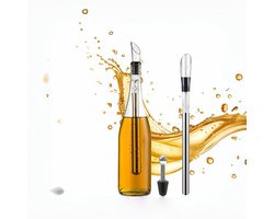 Wijnkoeler - Wijnkoeler Staaf - Wijnkoelerstaaf - Wijnbeluchter - Wijnkoeler 3-in-1 - wijn decanteerder - Roestvrijstalen Fleskoeler - Beluchter Druppelvrije Schenktuit - Perfect Wijnaccessoires Cadeau -Kerstcadeau -Kerstversiering -Kerst