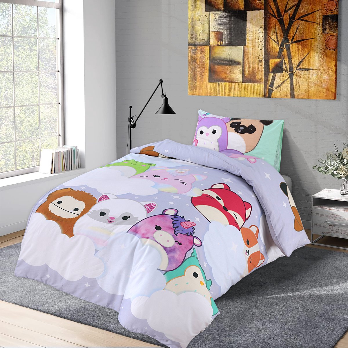 Bed Glow & Apparel – Beddengoedset | Dekbedovertrek 140x200 + Hoeslaken 90x200+25 + Kussensloop 60x70 | 100% Katoen