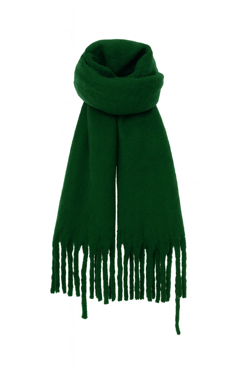 Hidzo Sjaal – Groen – Dikke Zachte Wintersjaal – 240×40 cm – Lange Warme Sjaal voor Dames