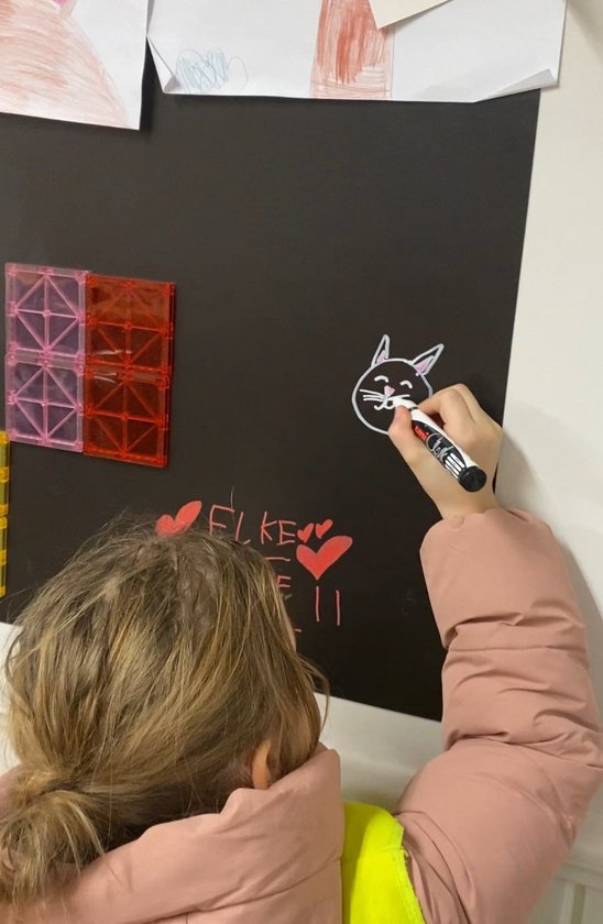 Magnetische Krijtbord Sticker Ovaal – Wanddecoratie voor Kinderkamer, Keuken & Kantoor | 60x87 cm