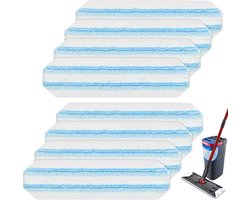 8 stuks Dweildoek - Dweil vervangende doek - Geschikt voor Vileda H2Pro-vervangingsmop - Natte Dweilpads - Platte dweildoek - Microvezeldoek - Herbruikbaar - Dweilaccessoires - 40.5*11cm