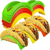 WLLL Support à Tacos En Bambou - Support Pour 8 Tacos Coque Souple Ou Dure, Burritos Et Tortillas