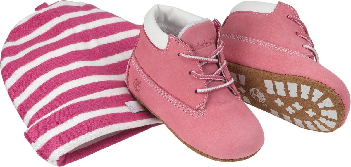 Gelukkig is dat Verzamelen Supplement Timberland Crib Bootie Meisjes Babyslofjes - Roze - Maat 18,5 | bol.com