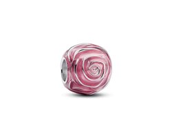 Pandora Moments Roze roos in bloei bedel Dames Zilver 793212C01