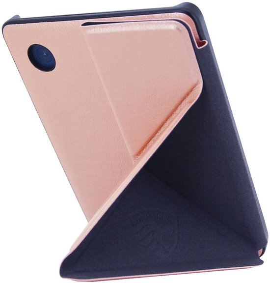 Hoesje Geschikt voor Kobo Clara 2E Origami Sleepcover - Book Case Hoes Cover - Roze Goud - ereader hoesje - cover van Merkloos — afbeelding 3