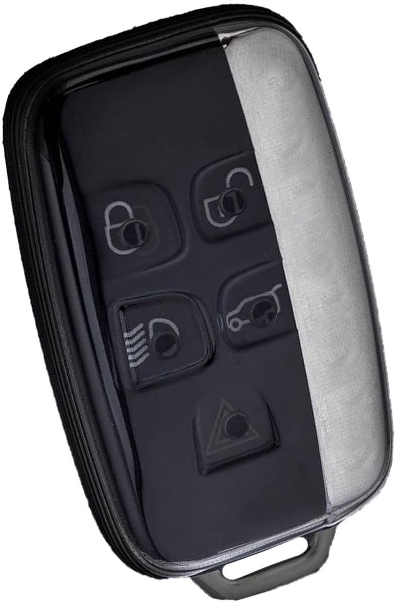 Autosleutel Hoesje geschikt voor Landrover - Sleutelcover - TPU Cover Sleutelhoes - transparant, zwart