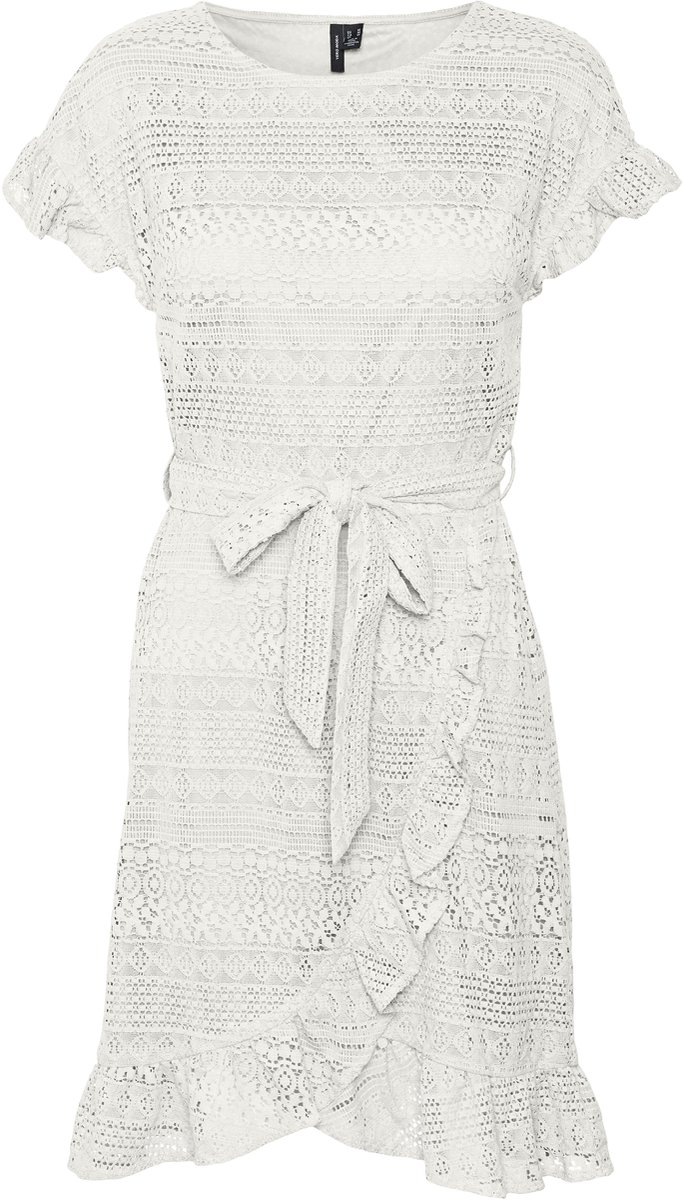 VERO MODA - VMHONEY LACE S/S SHORT WRAP DRESS WVN GA - Dames - Mini jurken