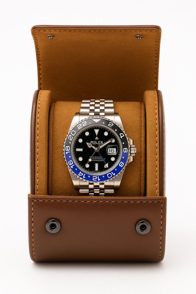 Pretty Goods® - Luxe Leren Horlogebox 1 stuk - Horloge Sieradendoos - Horloge Reisetui - Watch Roll - Het Perfecte Cadeau voor Hem of Haar - Bruin