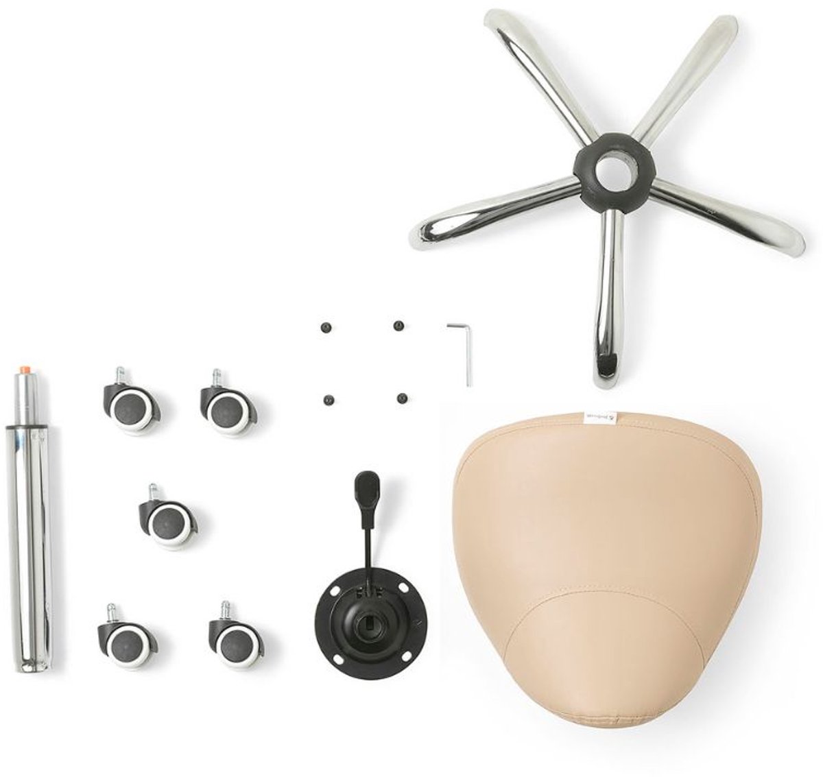 ZenGrowth Ergonomische Zadelkruk Beige - In Hoogte Verstelbaar - afbeelding 3