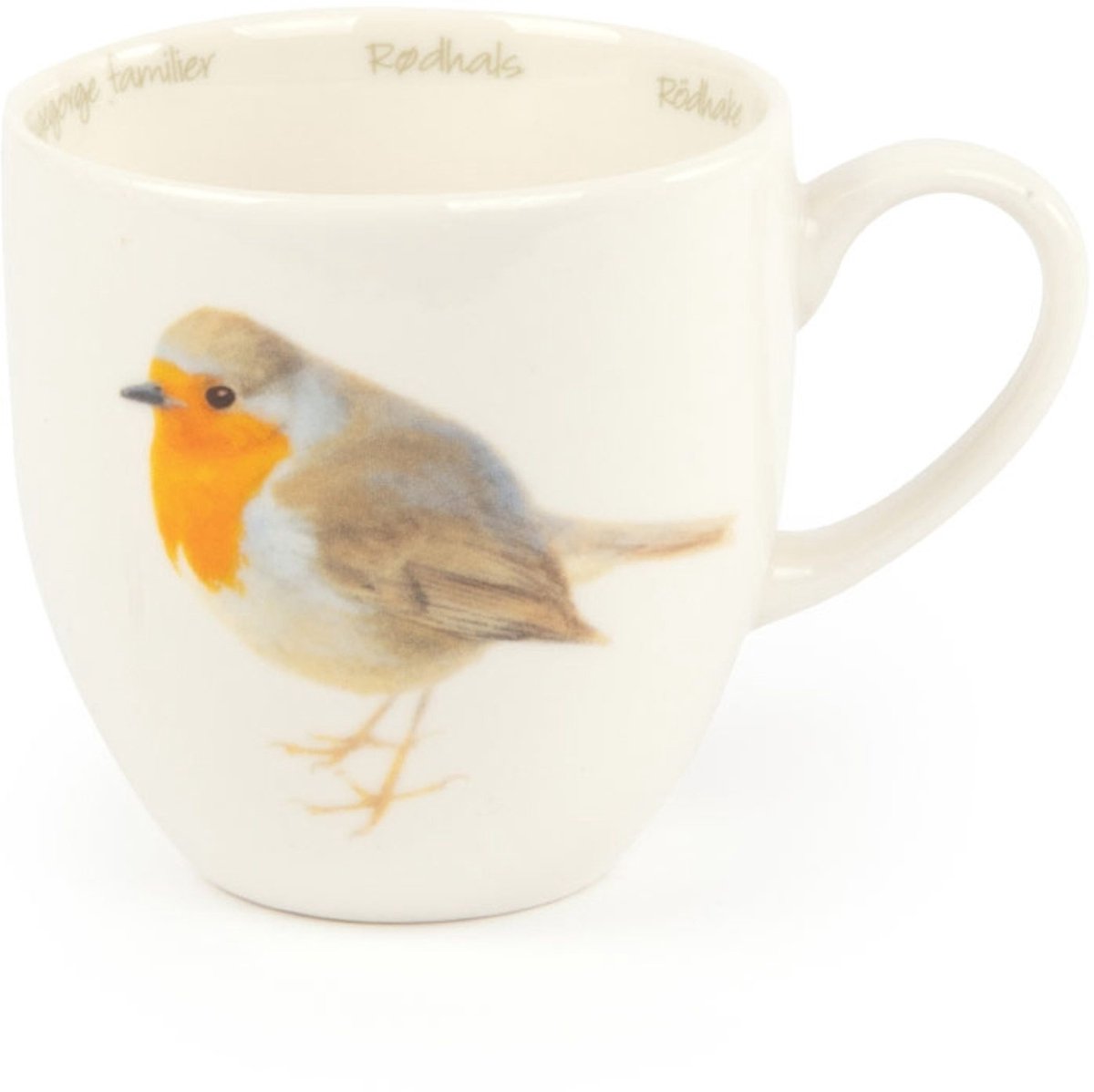 CJ Wildlife - Mok Roodborst - Getekend door Elwin van der Klok - 310ml - Keramiek - Vaatwasser bestendig