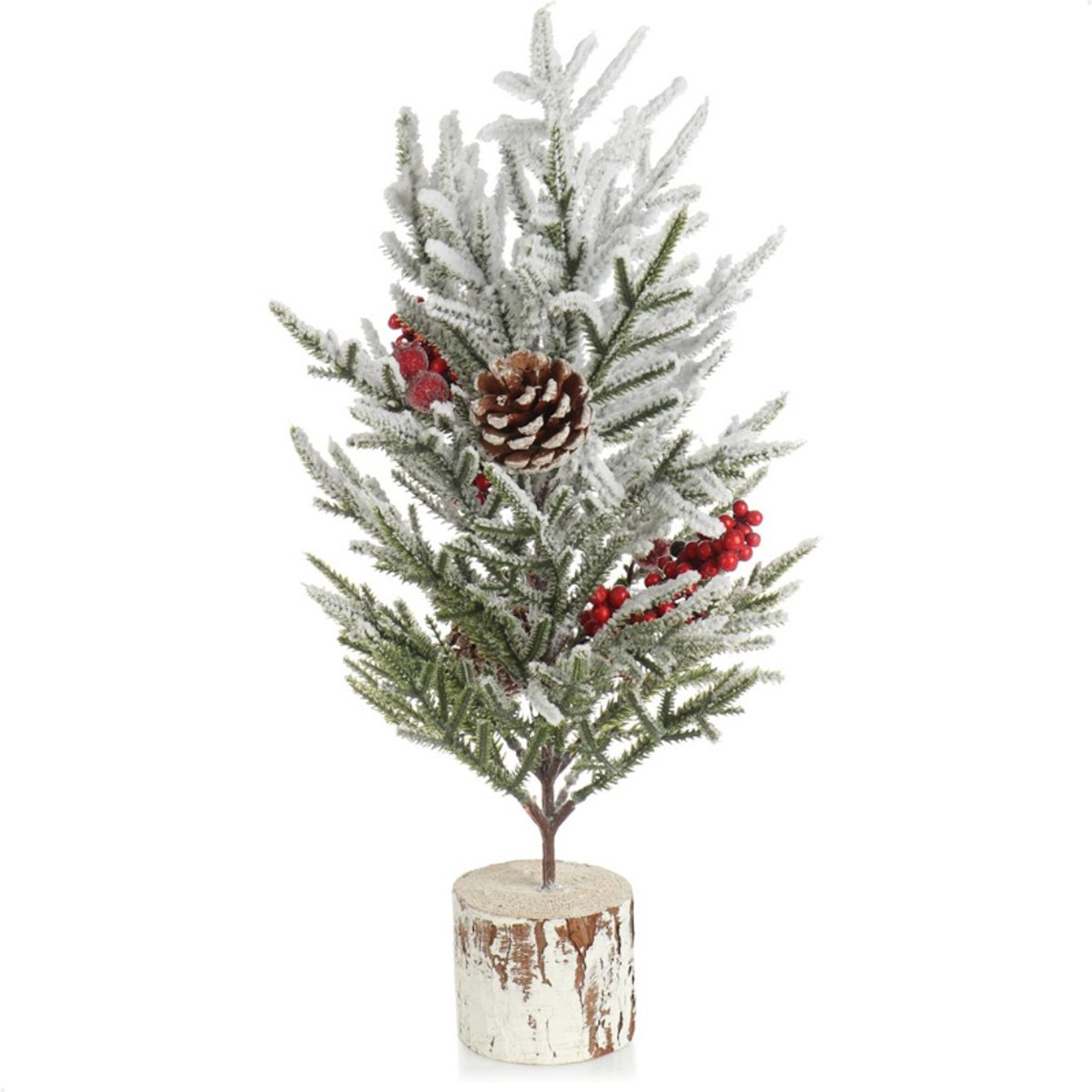 Decoratieve Kerstboom Tafelmodel Met Kerstballen – Mini Kerstboompje Met Groene Takken – Advent Tafel Decoratie – Geschikt Voor Kransen En Slingers – 35 Cm