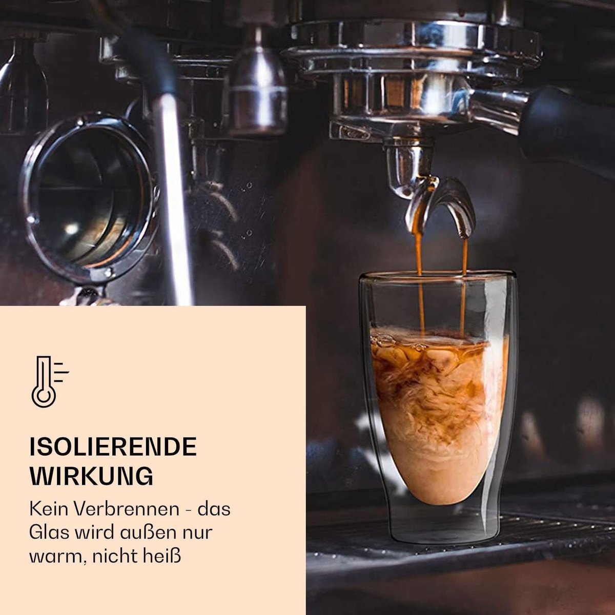 Candala 2 x 310 ml set dubbelwandige thermoglazen, thee, latte macchiato