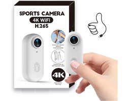 4K Mini Actiecamera, draagbare magnetische 4K-sport camera, waterdichte mini-fotocamera voor fietsen, huisdieren, motorrijden, extreme sporten, multifunctionele bodycamera