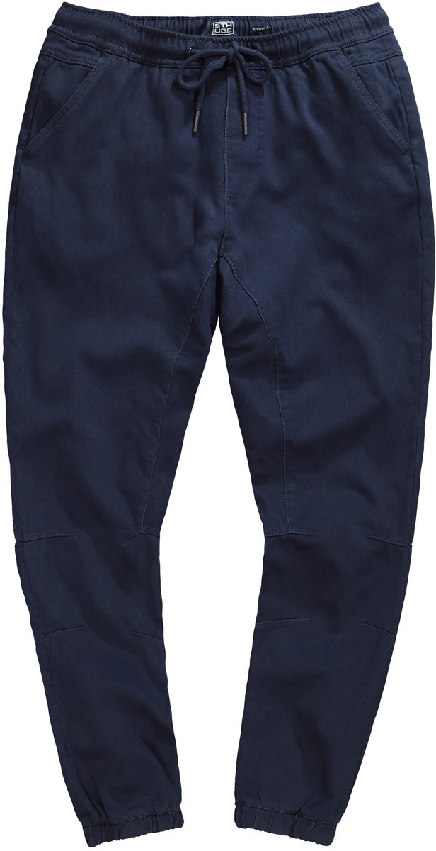 STHUGE - Heren - Broek elastische tailleband Modern Fit 3 zakken - Navy blauw - Maat XXL