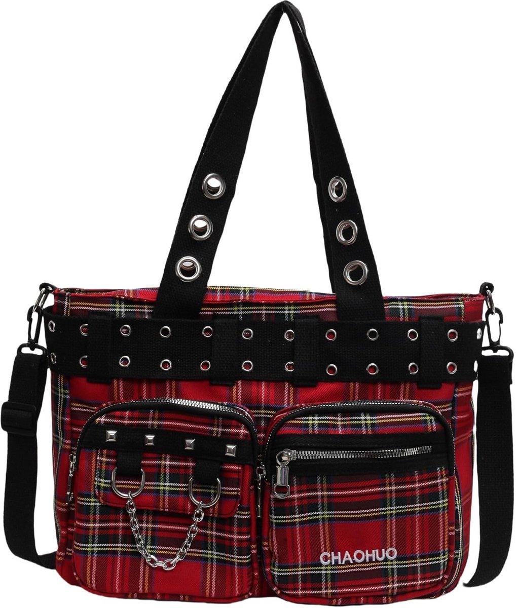 Grote Schoudertas Dames Canvas Tote Bag Y2K Stijl Handtas