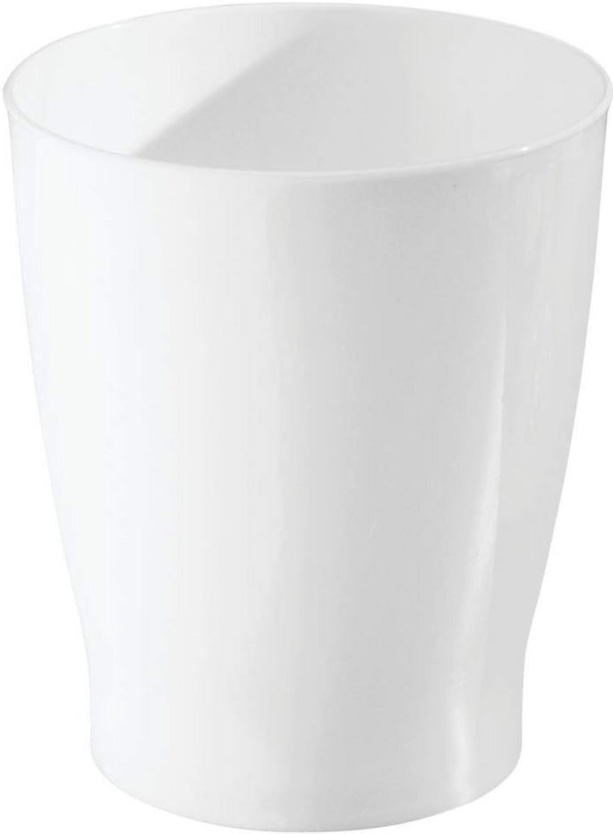 Witte afvalmand voor badkamer, keuken, kantoor en meer - Compact & Duurzaam